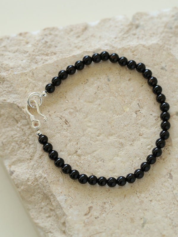 Black Onyx Beaded Bracelet - floysun