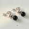 Black Onyx Drop Huggie Earrings - floysun