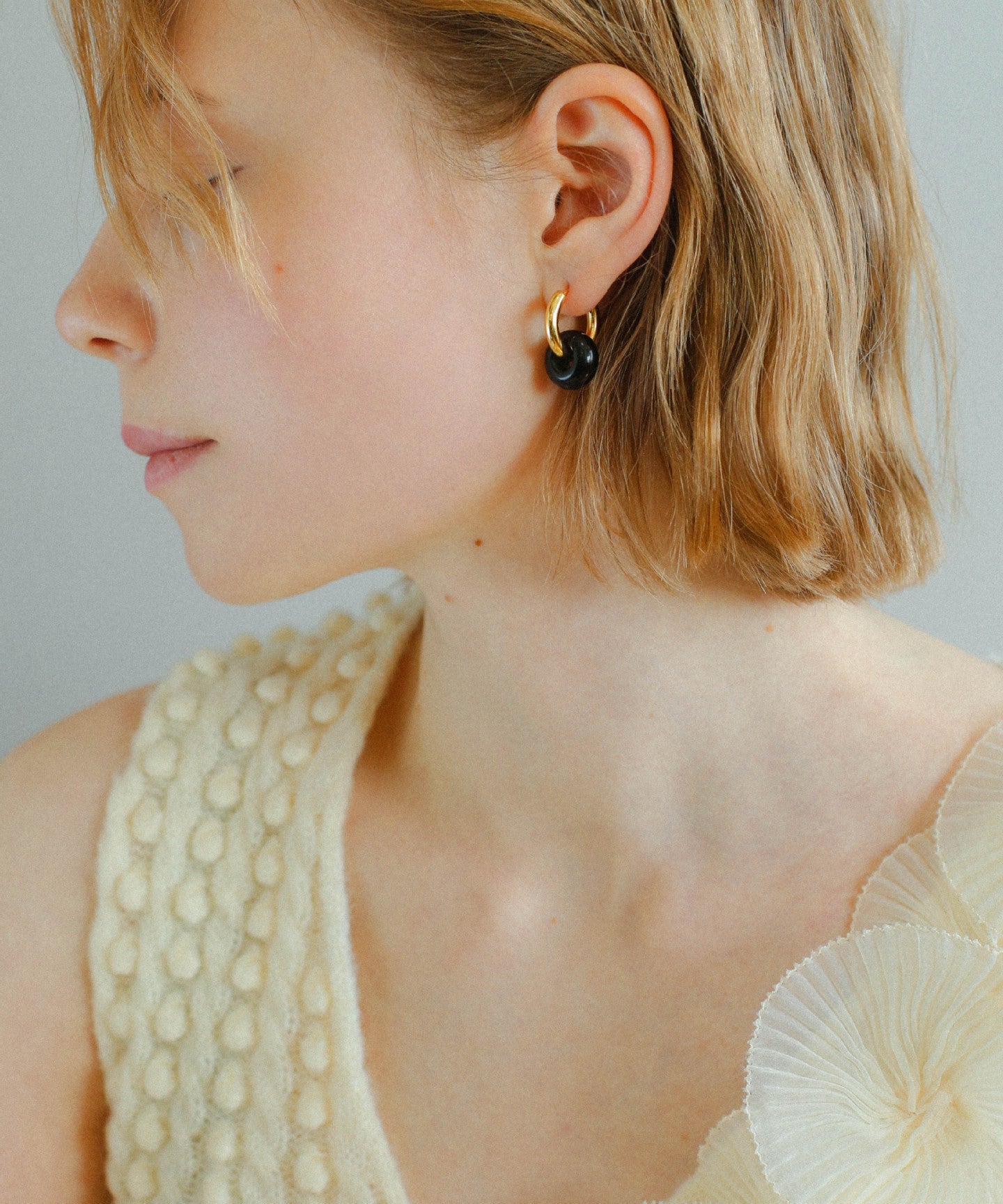 Black Onyx Hoop Earrings - floysun