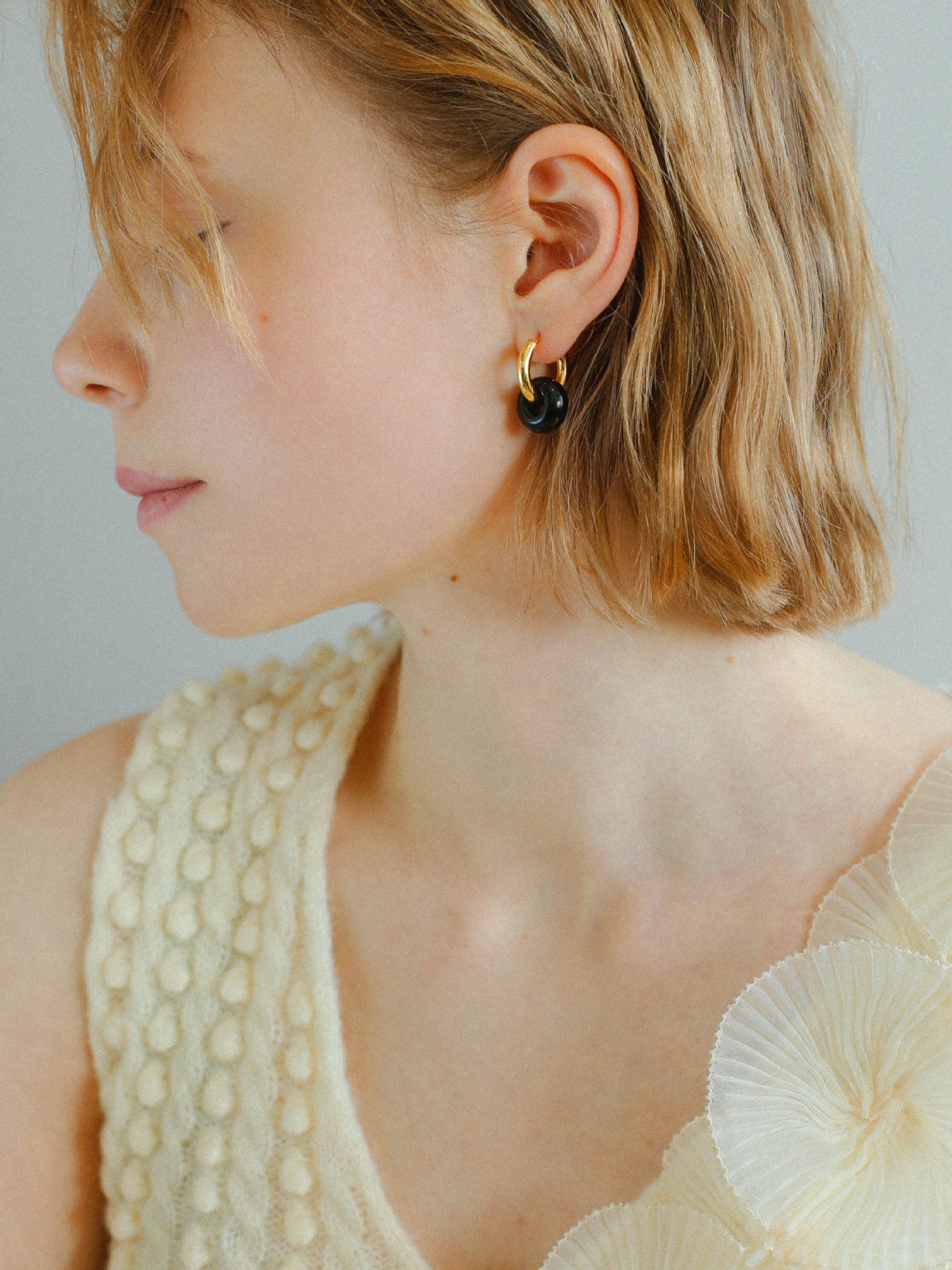 Black Onyx Hoop Earrings - floysun