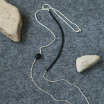 Black Onyx Splicing Chain Long Layering Necklace - floysun