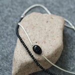 Black Onyx Splicing Chain Long Layering Necklace - floysun