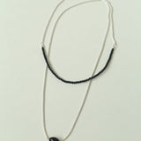 Black Onyx Splicing Chain Long Layering Necklace - floysun