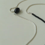 Black Onyx Splicing Chain Long Layering Necklace - floysun