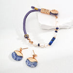Blue Mood Vintage Oval Gemstone Drop Earrings - floysun