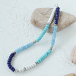 Blue Ocean Natural Stone Beaded Necklace - floysun