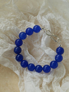 Blue Onyx Beaded Figure 8 Buckle Bracelet - floysun