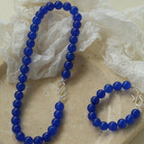 Blue Onyx Beaded Figure 8 Buckle Bracelet - floysun