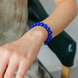 Blue Onyx Beaded Figure 8 Buckle Bracelet - floysun