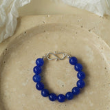 Blue Onyx Beaded Figure 8 Buckle Bracelet - floysun