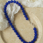 Blue Onyx Beaded Figure 8 Buckle Necklace - floysun