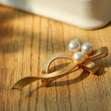 Bow Freshwater Pearl Brooches - floysun