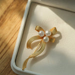 Bow Freshwater Pearl Brooches - floysun