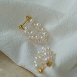 Braided Freshwater Pearl Earrings - floysun