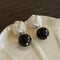 Braided Knot Agate Ebony Earrings - floysun