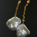 Branch Baroque Pearl Long Drop Earrings - Without Diamond - floysun