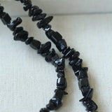 Brilliant Black Onyx Crushed Stone Baroque Pearl Necklace - floysun