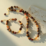 Broken Tiger's Eye Natural Stone Beaded Bracelet - floysun