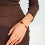 Broken Tiger's Eye Natural Stone Beaded Bracelet - floysun