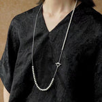 Brushed Ball Long Multi - Layer Wrap OT Chain Necklace - floysun