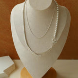 Brushed Ball Long Multi - Layer Wrap OT Chain Necklace - floysun