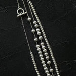 Brushed Ball Long Multi - Layer Wrap OT Chain Necklace - floysun