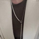 Brushed Ball Long Multi - Layer Wrap OT Chain Necklace - floysun