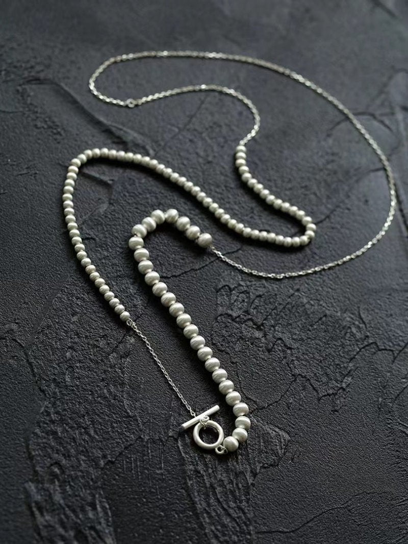 Brushed Ball Long Multi - Layer Wrap OT Chain Necklace - floysun