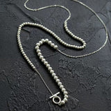 Brushed Ball Long Multi - Layer Wrap OT Chain Necklace - floysun