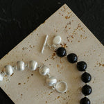 Brushed Bead & Ebony Wood Sphere Necklace - floysun