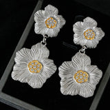 Buccellati - Inspired Gardenia Flower Drop Earrings - floysun