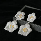 Buccellati - Inspired Gardenia Flower Drop Earrings - floysun