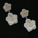 Buccellati - Inspired Gardenia Flower Drop Earrings - floysun