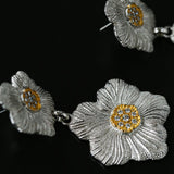 Buccellati - Inspired Gardenia Flower Drop Earrings - floysun