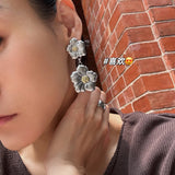 Buccellati - Inspired Gardenia Flower Drop Earrings - floysun