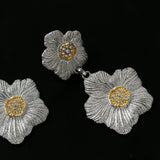 Buccellati - Inspired Gardenia Flower Drop Earrings - floysun