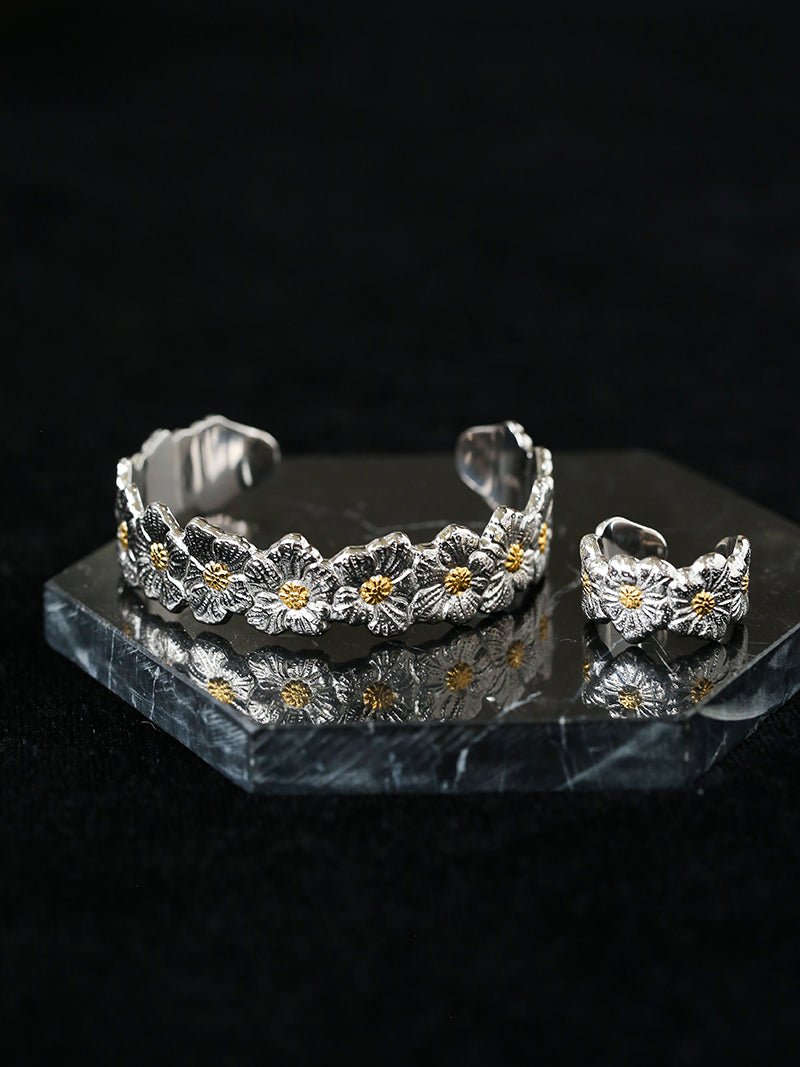 Buccellati - Inspired Gardenia Flower Open Bangle - floysun