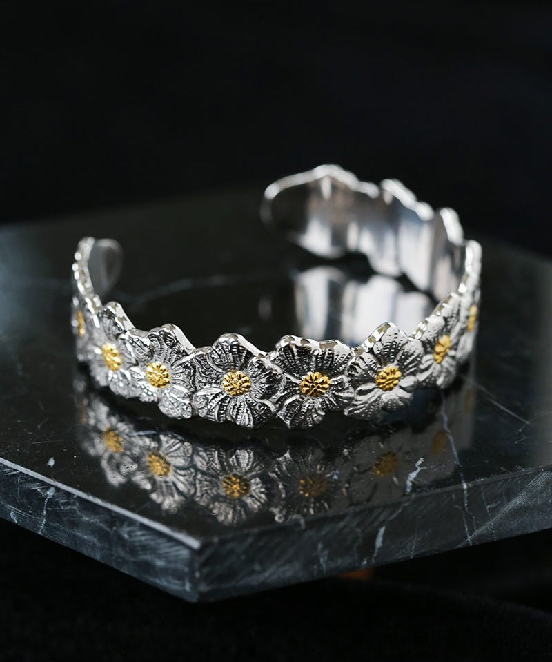 Buccellati - Inspired Gardenia Flower Open Bangle - floysun