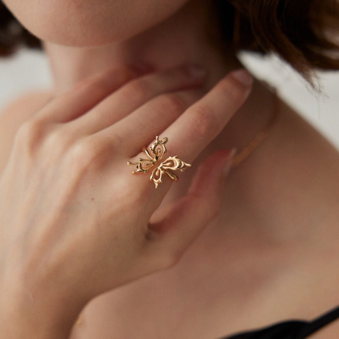 Butterfly Cutout Rings - floysun