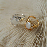 Button Baroque Pearl Ring - floysun