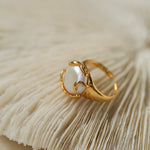 Button Baroque Pearl Ring - floysun