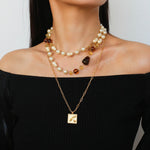 Byzantine Elegance Gourd Pearl Necklace Classic Light Luxury Sweater Chain - floysun