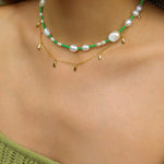 Candy Color Freshwater Baroque Pearl Bead Necklace - floysun