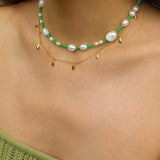 Candy Color Freshwater Baroque Pearl Bead Necklace - floysun