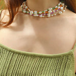 Candy Color Freshwater Baroque Pearl Bead Necklace - floysun