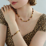 Caramel Summer Colorful Gemstone Beaded Bracelet - floysun
