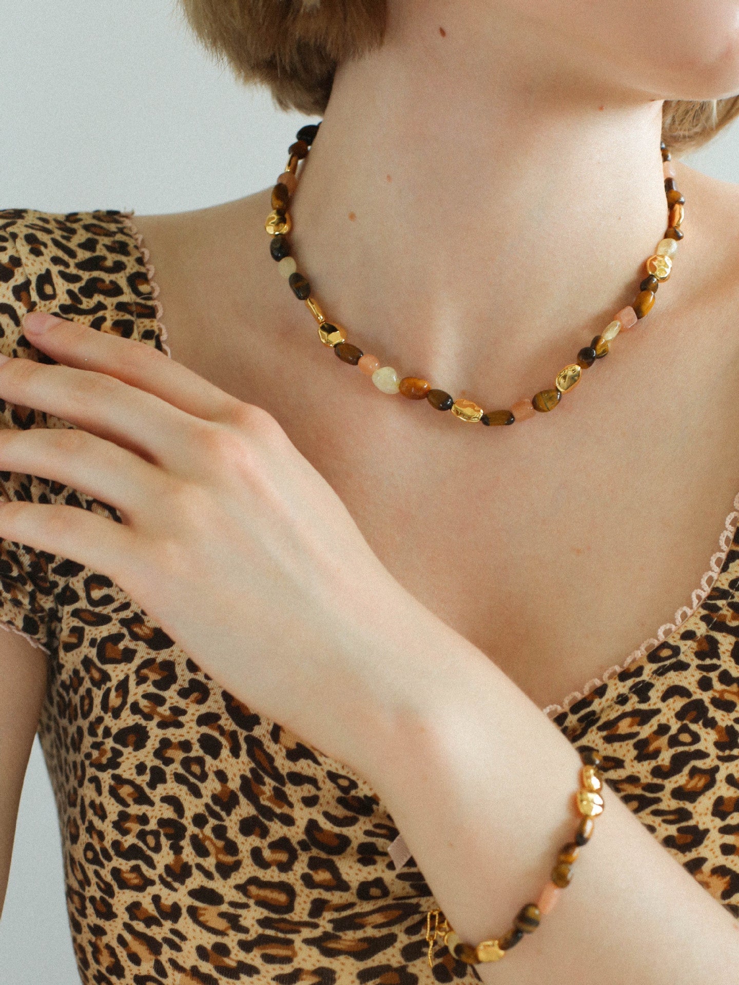Caramel Summer Colorful Gemstone Beaded Bracelet - floysun