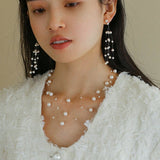 Celestial Dreams Multi - layer Freshwater Pearl Necklace - floysun