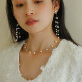 Celestial Dreams Pearl Tassel Earrings - floysun