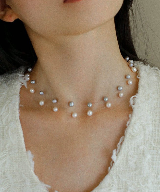 Celestial Dreams Single - layer Freshwater Pearl Necklace - floysun